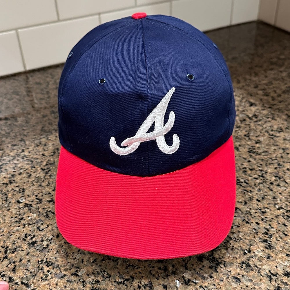 Vtg Atlanta Braves Coca Cola Winn Dixie Promo Hat MLB Snapback Blue Red